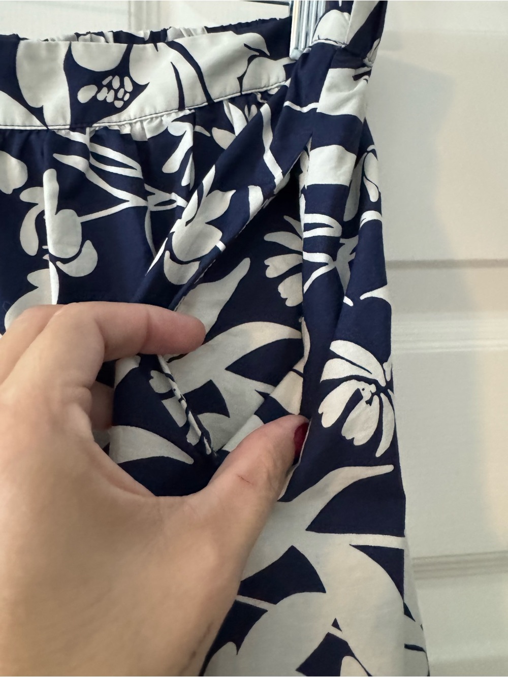 a new day Navy and White Floral A-Line Midi Skirt - Picture 6 of 9